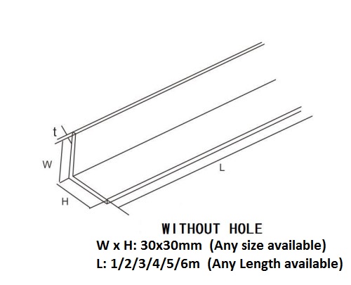 Wihtout Hole Angle Steel