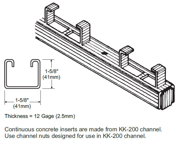 Continuous Concrete Insert